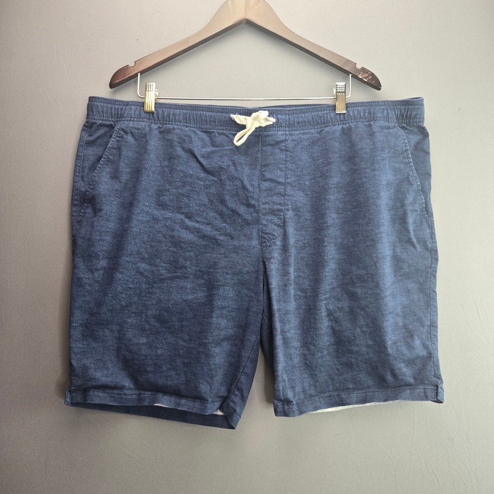 Goodfellow & Co Men's Knit Shorts XL Blue Heather Elastic Waist Drawstring 8" In
